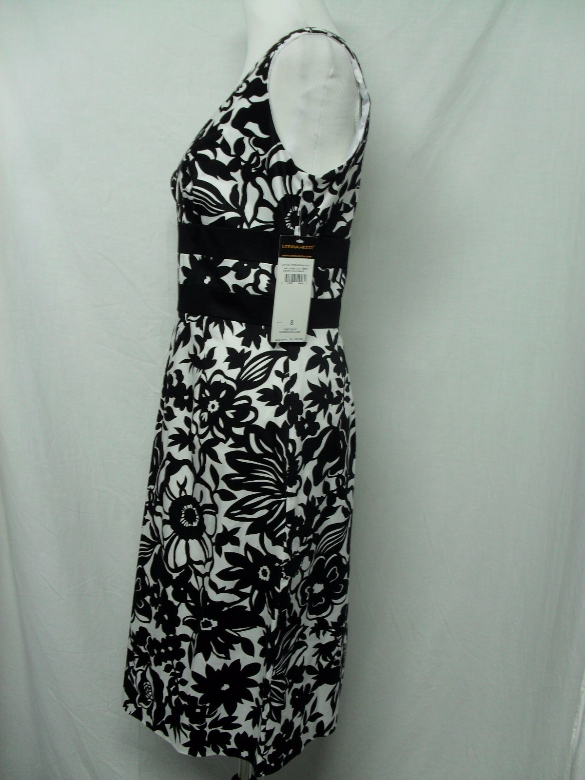 Donna Ricco Black Cotton Dress
